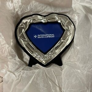 Silver heart picture frame
